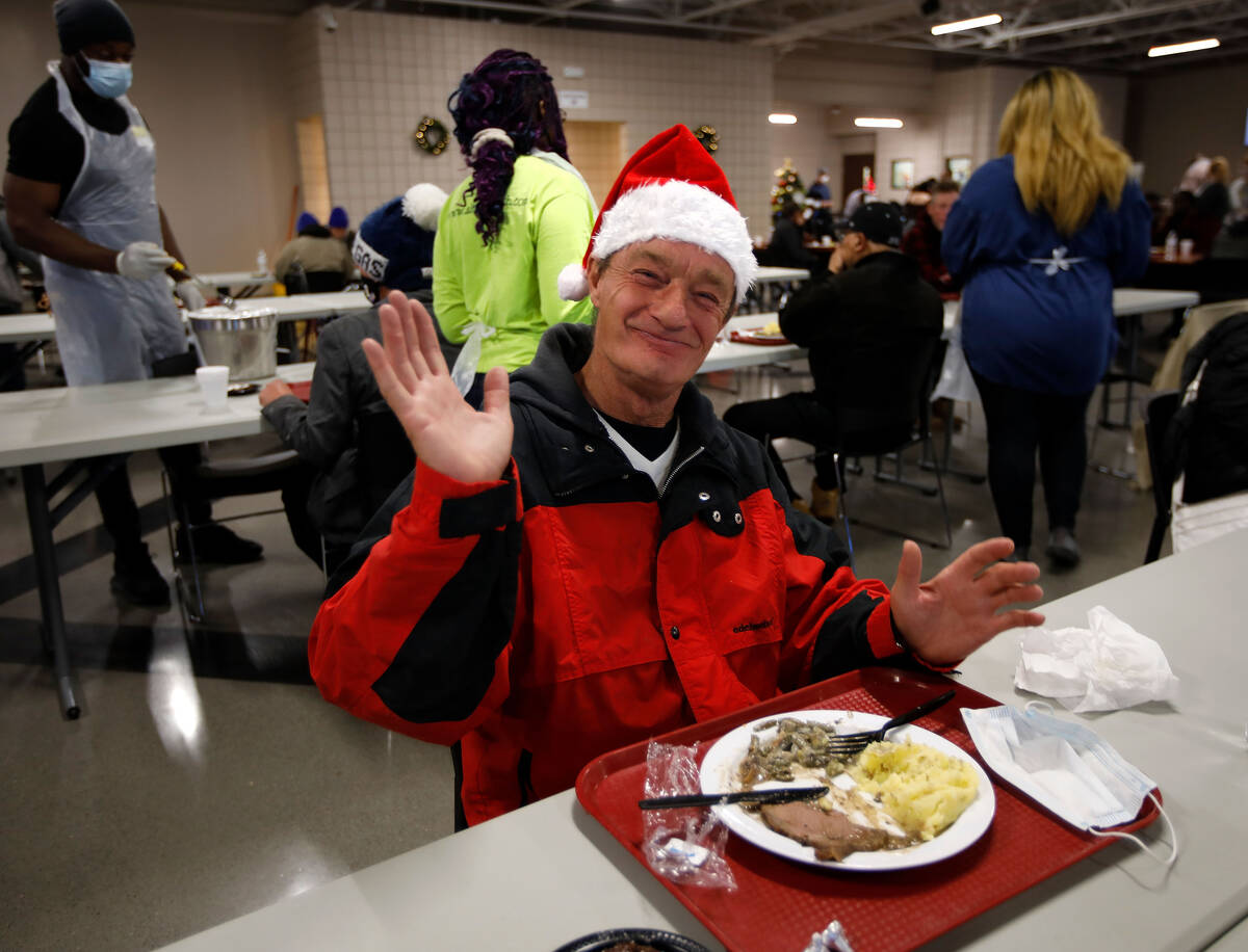 Michael Nowakowski poses for a photo, Saturday, Dec. 25, 2021, portion    eating during the yearly  C ...