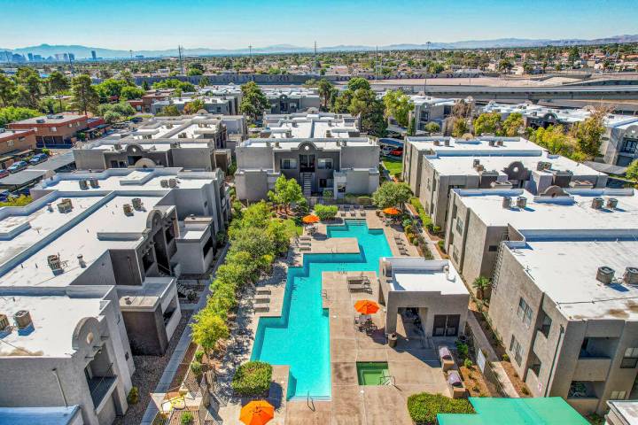 SB Real Estate Partners purchased the 256-unit St. Croix apartment complex in Las Vegas, seen h ...