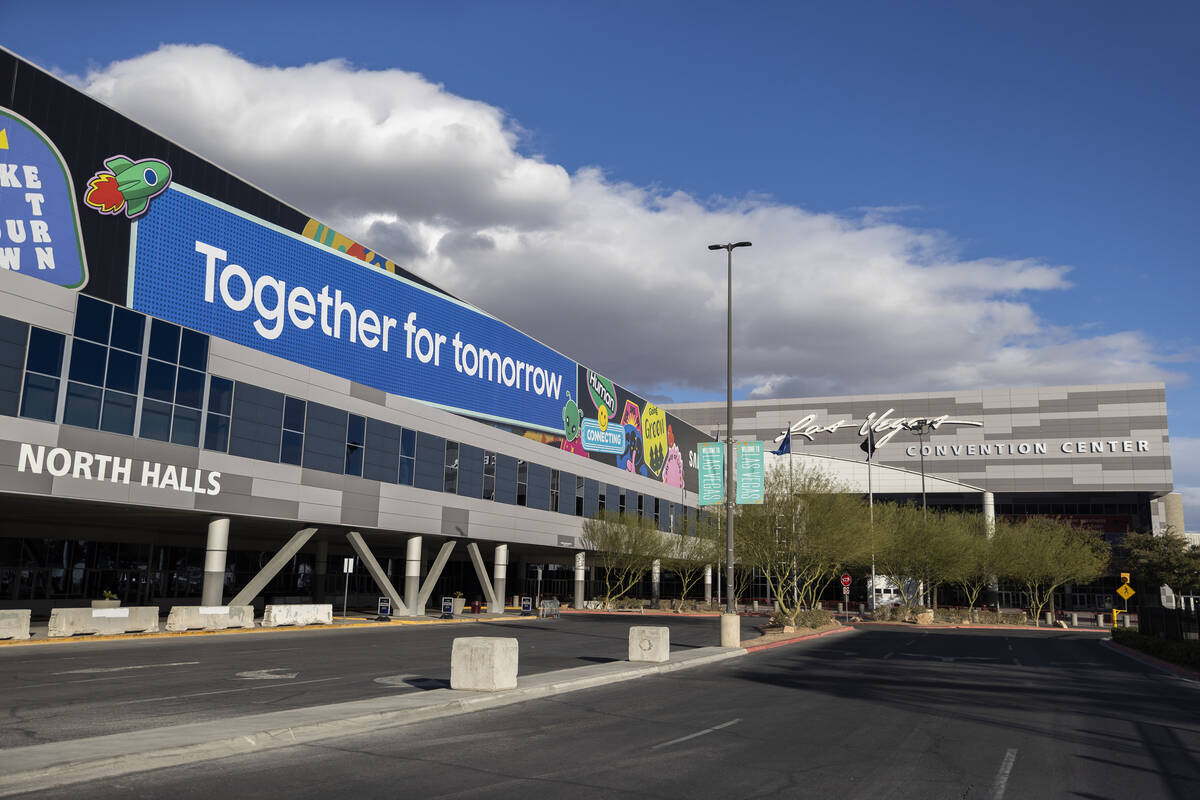 Signage for CES set to begin January 5 at the Las Vegas Convention Center on Monday, Dec. 27, 2 ...