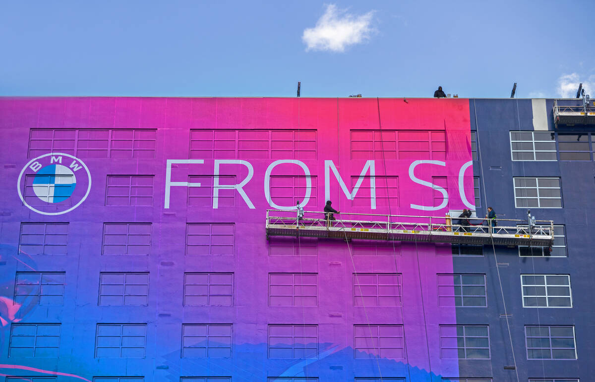Signage for CES set to begin January 5 at the Las Vegas Convention Center on Monday, Dec. 27, 2 ...
