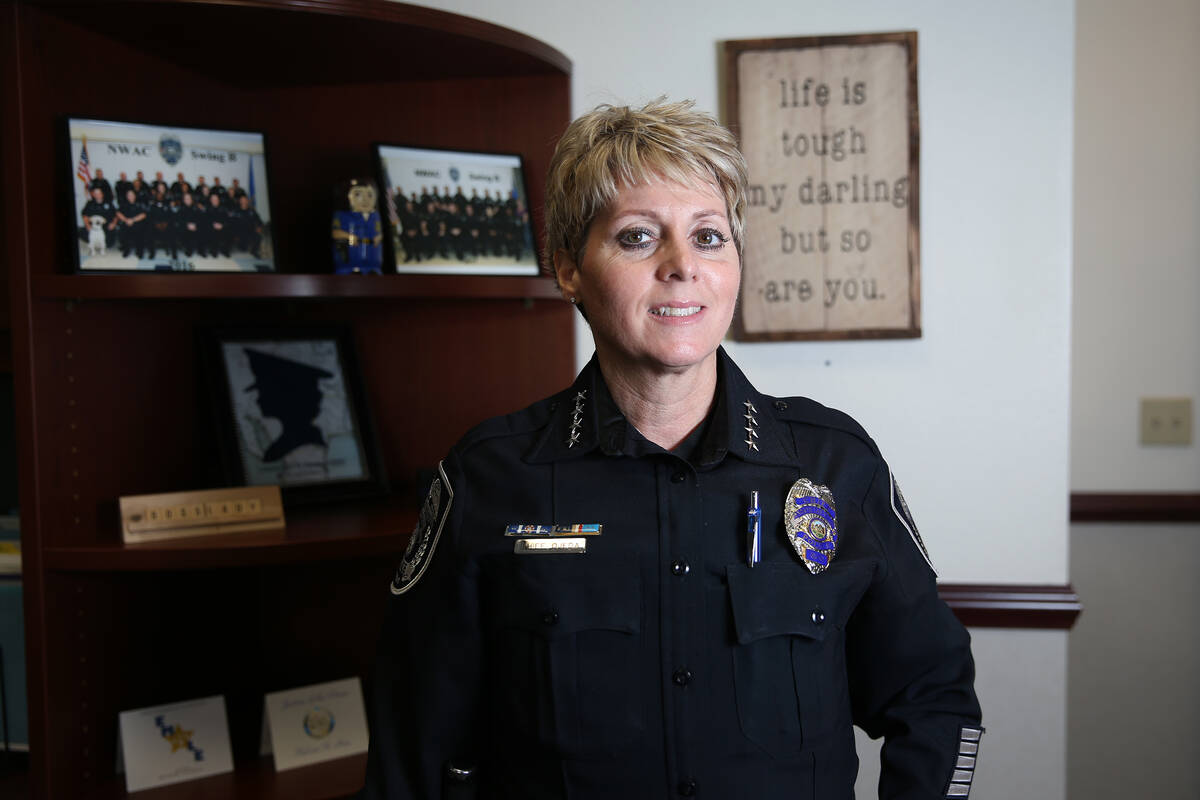 North Las Vegas Police Department Chief Pamela Ojeda at the police department's headquarters in ...