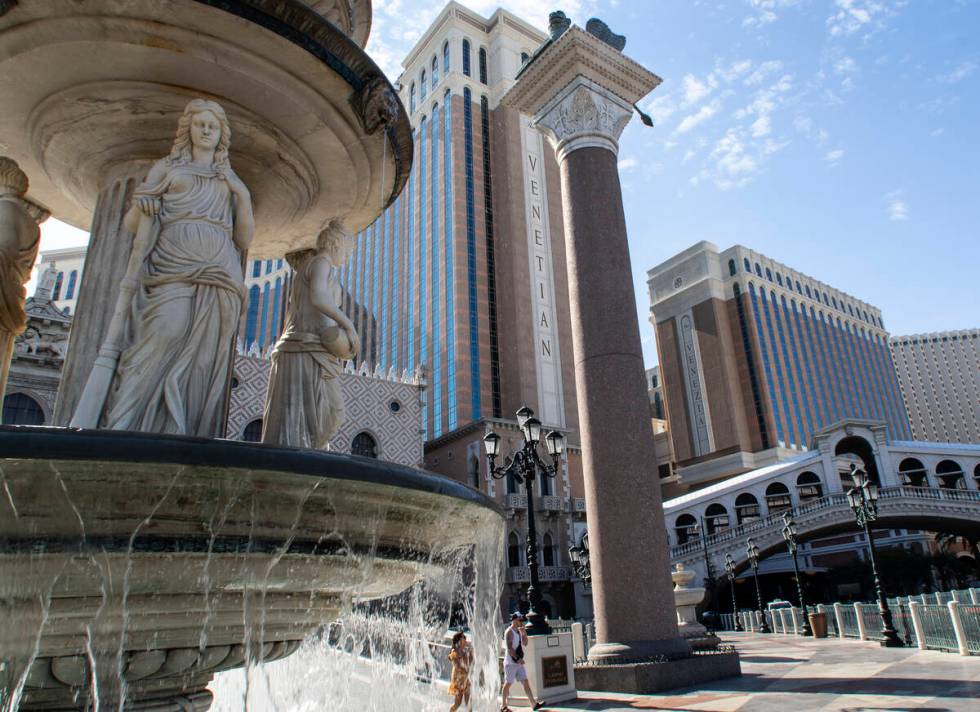 The Venetian Hotel-Casino gaat van start op vrijdag 9 juli 2021 in Las Vegas.  (Bizuayehu Tesfaye / Las Vega ...