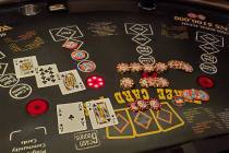 The winning hand in three-card poker at Planet Hollywood Casino & Resort on Wednesday, Dec. 29, ...