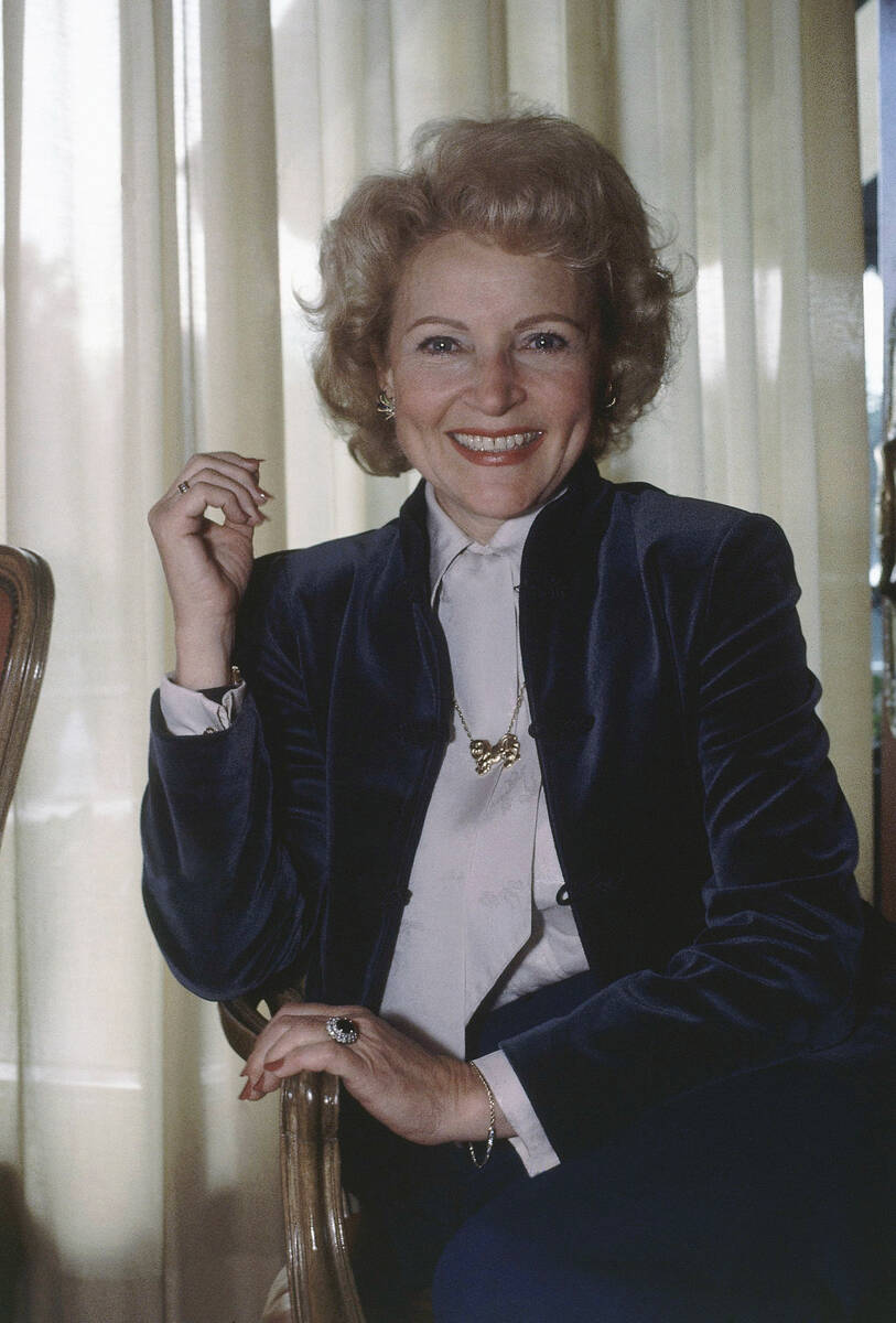 Actress Betty White at an interview, Jan. 22, 1982 at Beverly Hills hotel in Calif. (AP Photo/R ...