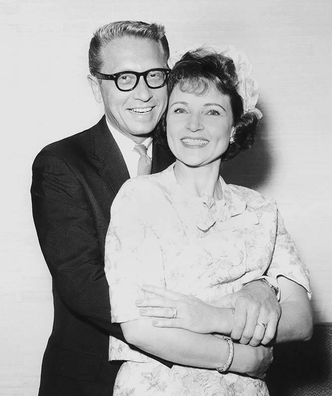 Betty White and Allen Ludden on their wedding day at the Sands in Las Vegas on June 14, 1963. ( ...