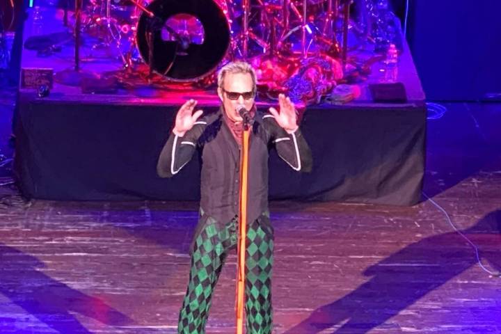 David Lee Roth performs at House of Blues at Mandalay Bay, Jan. 10, 2020. (John Katsilometes/La ...