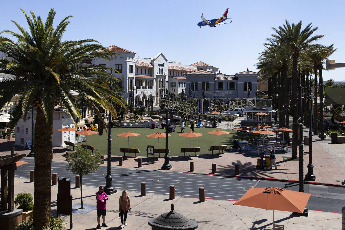 Shops at Town Square are shown on Wednesday, May 5, 2021, in Las Vegas. The retail-and-office c ...