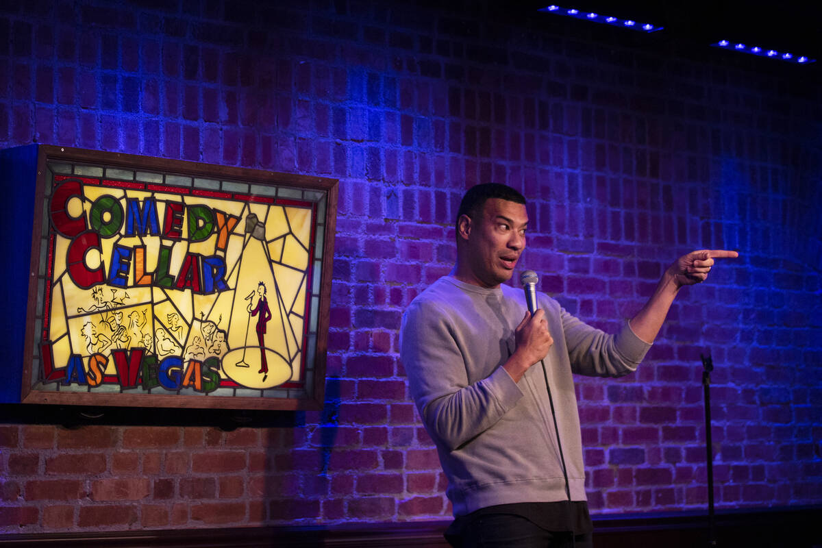 Comedian Michael Yo performs at the Comedy Cellar on Wednesday, Jan. 5, 2022 at Rio, in Las Veg ...
