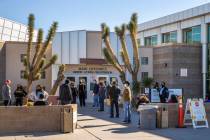 Long lines of people form regularly outside the Nevada Department of Motor Vehicles on West. Fl ...