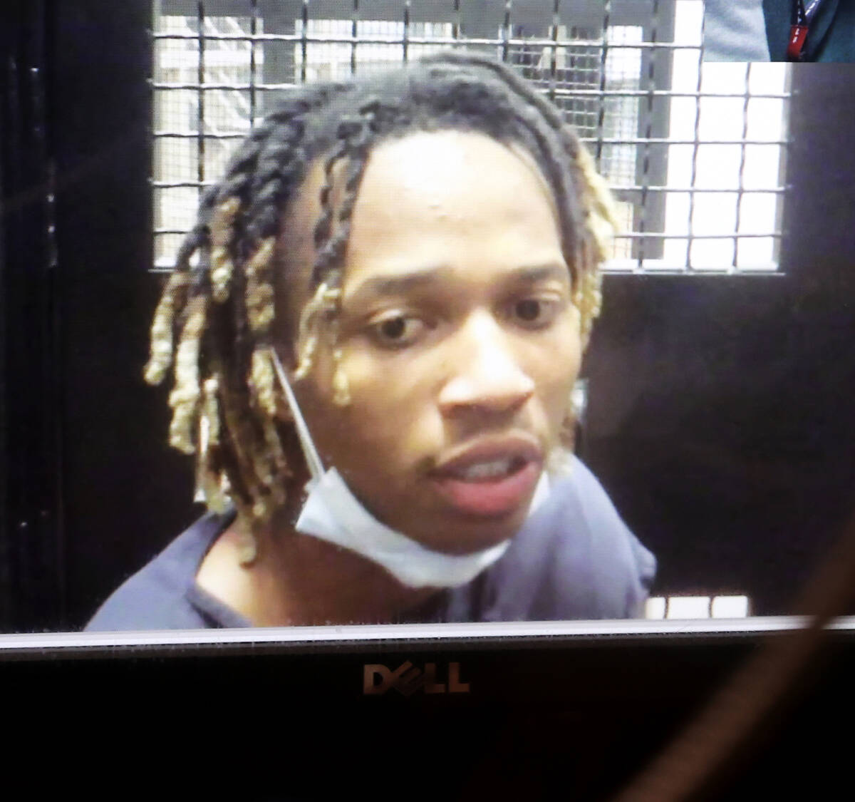 Jesani Carter, 20, talks to a reporter in the Clark County Detention Center in Las Vegas Monday ...
