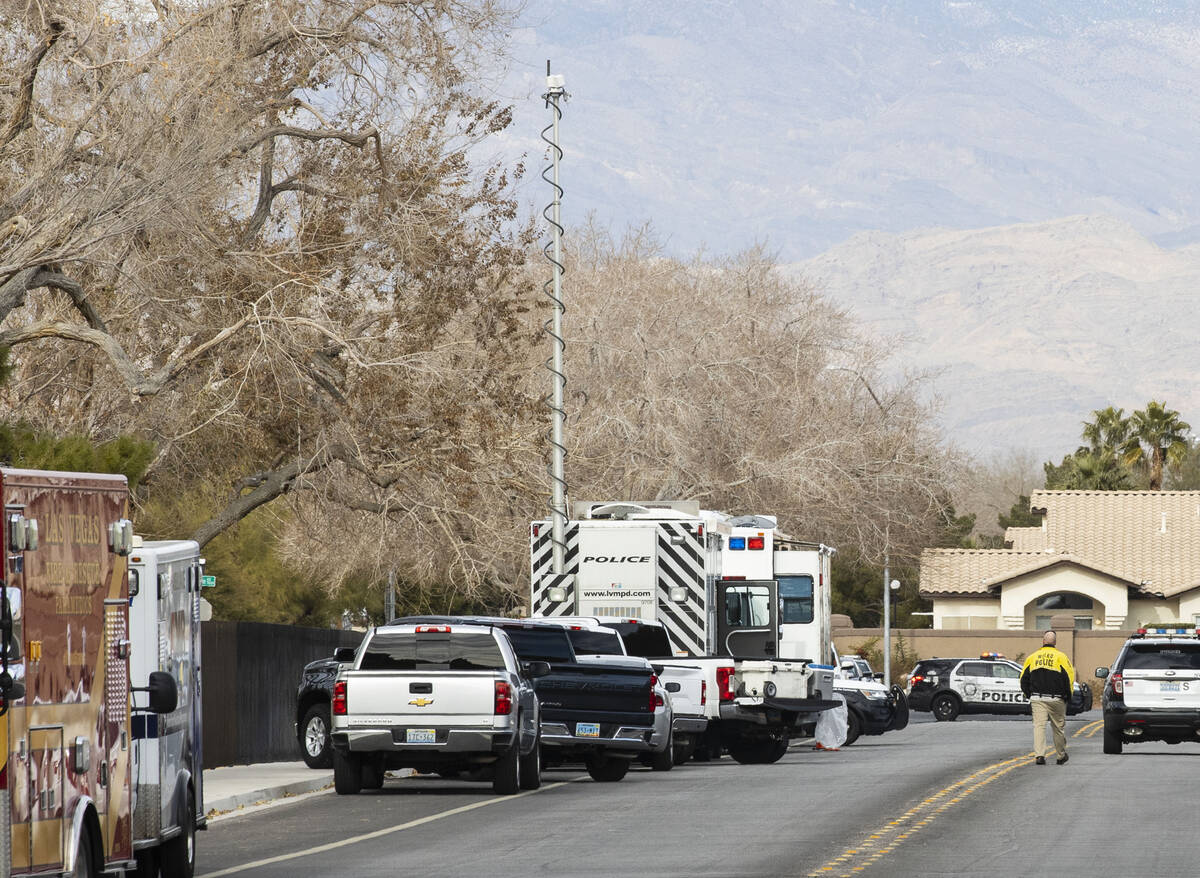 The Las Vegas Metropolitan SWAT unit responded to a domestic dispute at a home in the 7000 bloc ...
