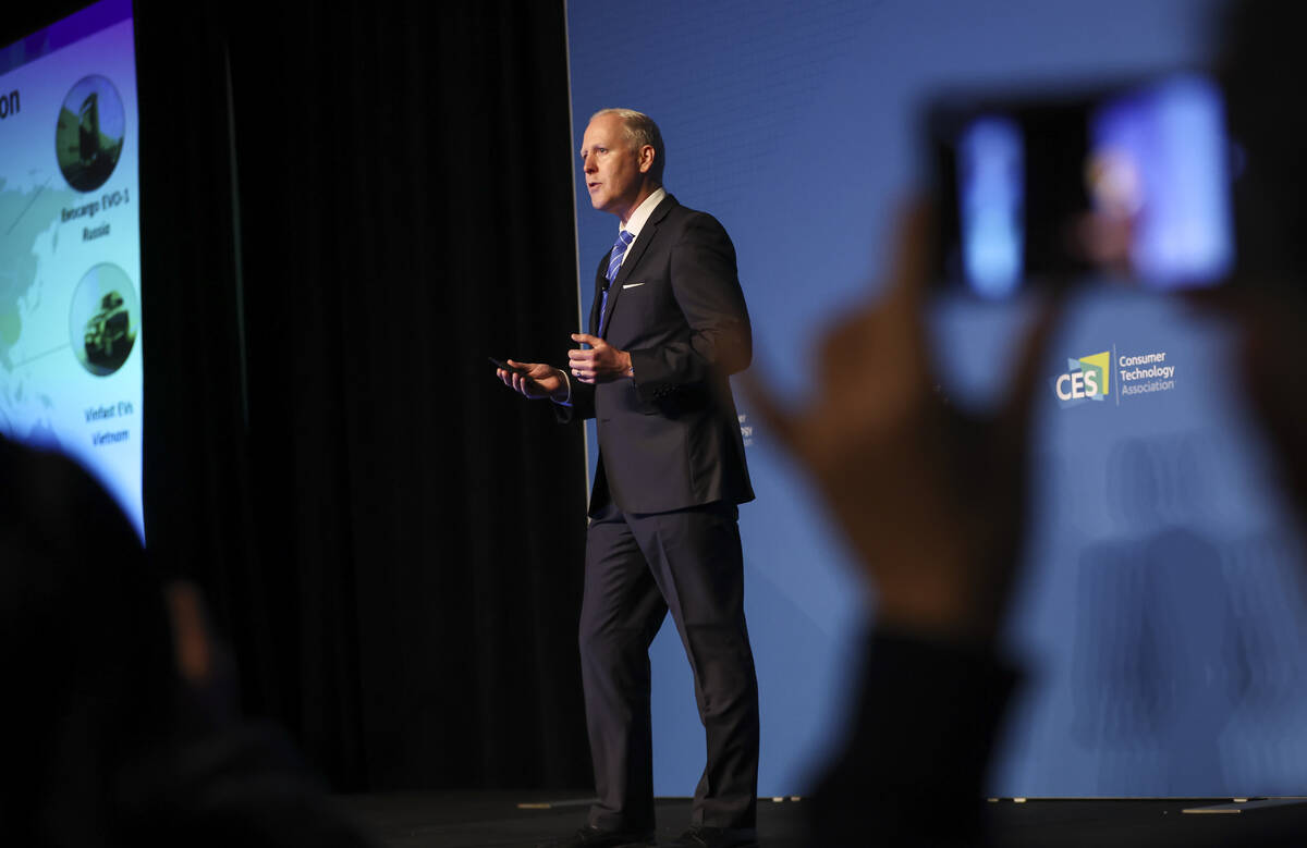 Steve Koenig, vice president of research at the Consumer Technology Association, speaks during ...