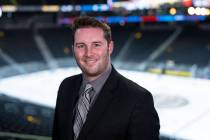 Brian McCormack of the Vegas Golden Knights poses for a photo session at T-Mobile Arena on Sept ...