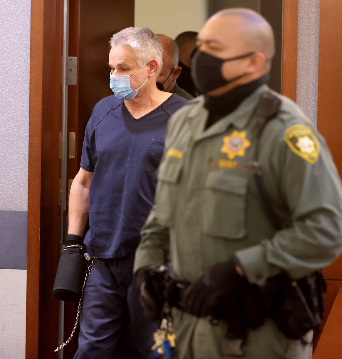 Eric Holland appears in court during a bail hearing at the Regional Justice Center in Las Vegas ...