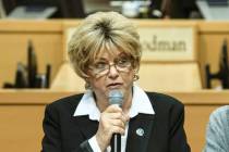 Las Vegas Mayor Carolyn Goodman, seen in October 2021. (Bizuayehu Tesfaye/Las Vegas Review-Journal)