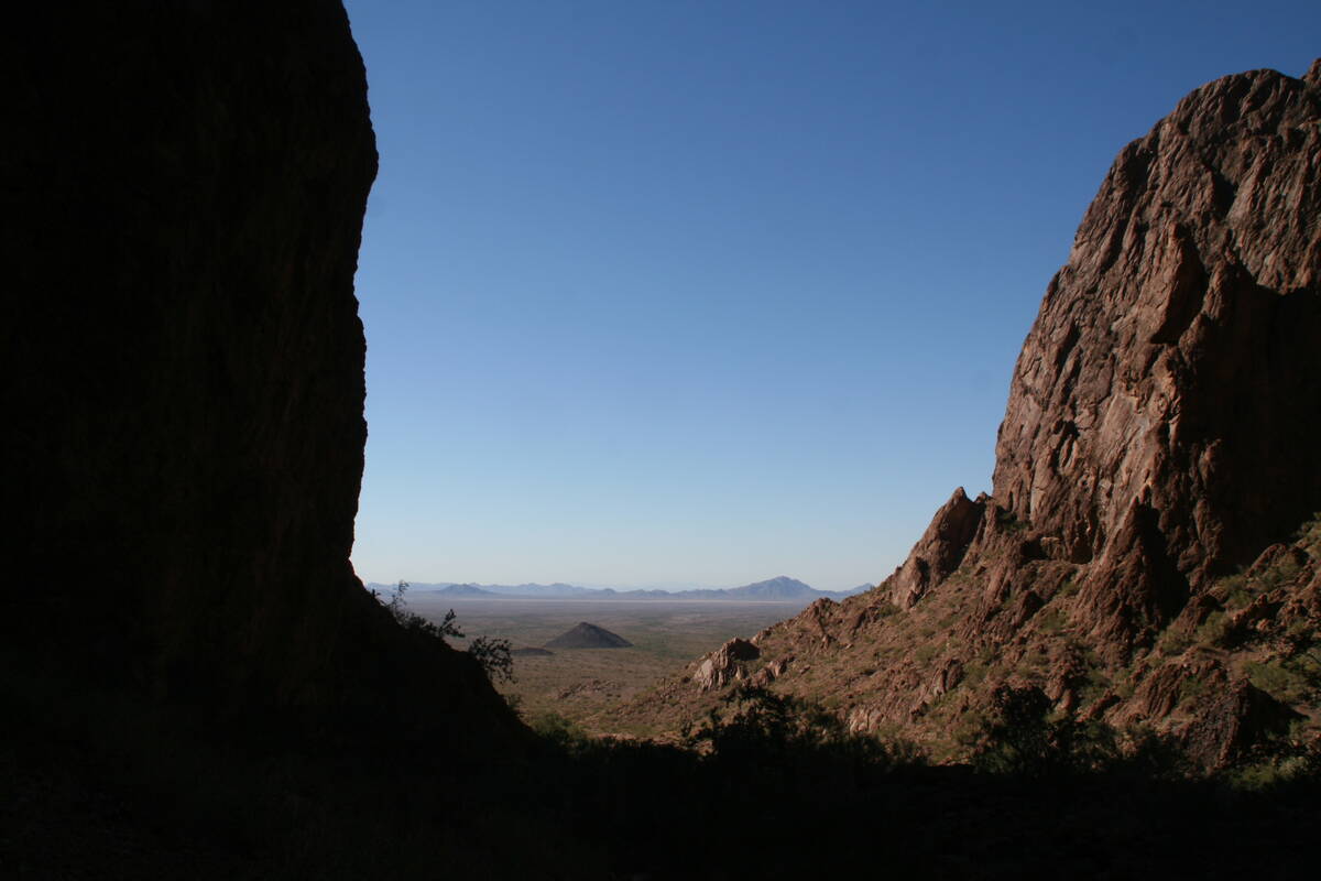 Looking west from inside Palm Canyon. (Deborah Wall)