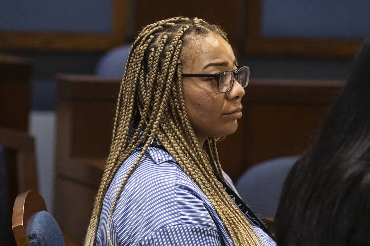 Cadesha Bishop appears in court at the Regional Justice Center on June 22, 2021, in Las Vegas. ...