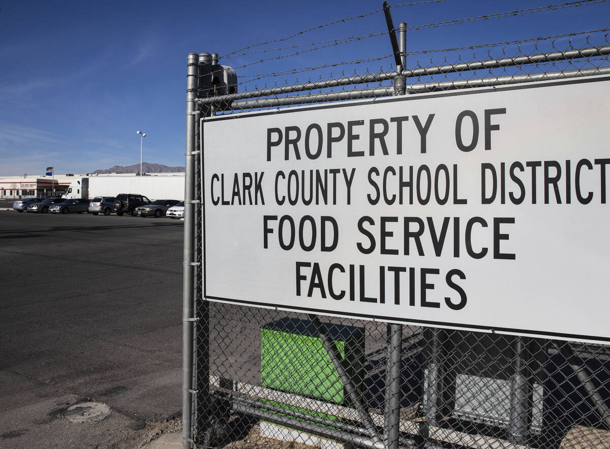 The Clark County School District food service facilities is seen on Monday, Jan. 10, 2022, in L ...