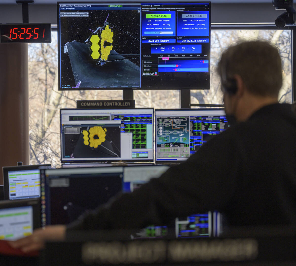 Engineering teams at NASA's James Webb Space Telescope Mission Operations Center at the Space T ...