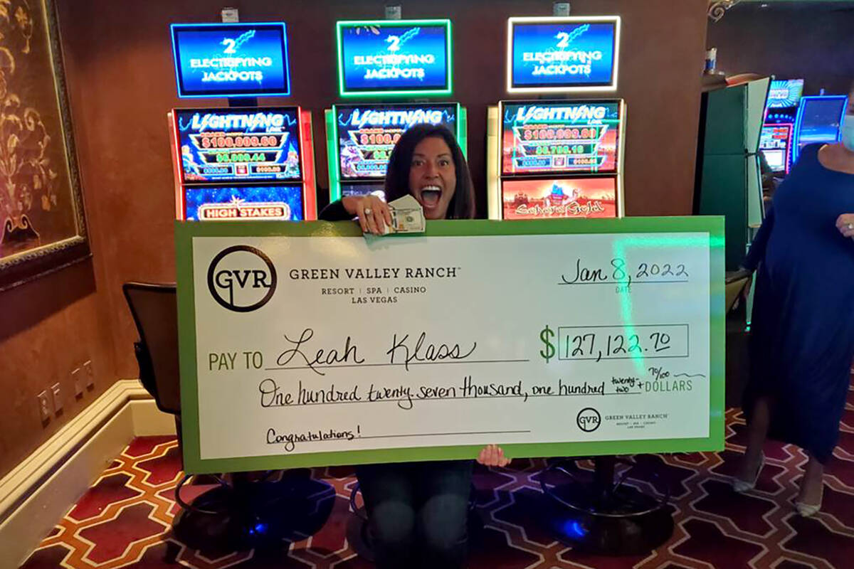 Leah Klass deed  a $127,122.70 jackpot connected  Lightning Link astatine  Green Valley Ranch. (Station Casinos)