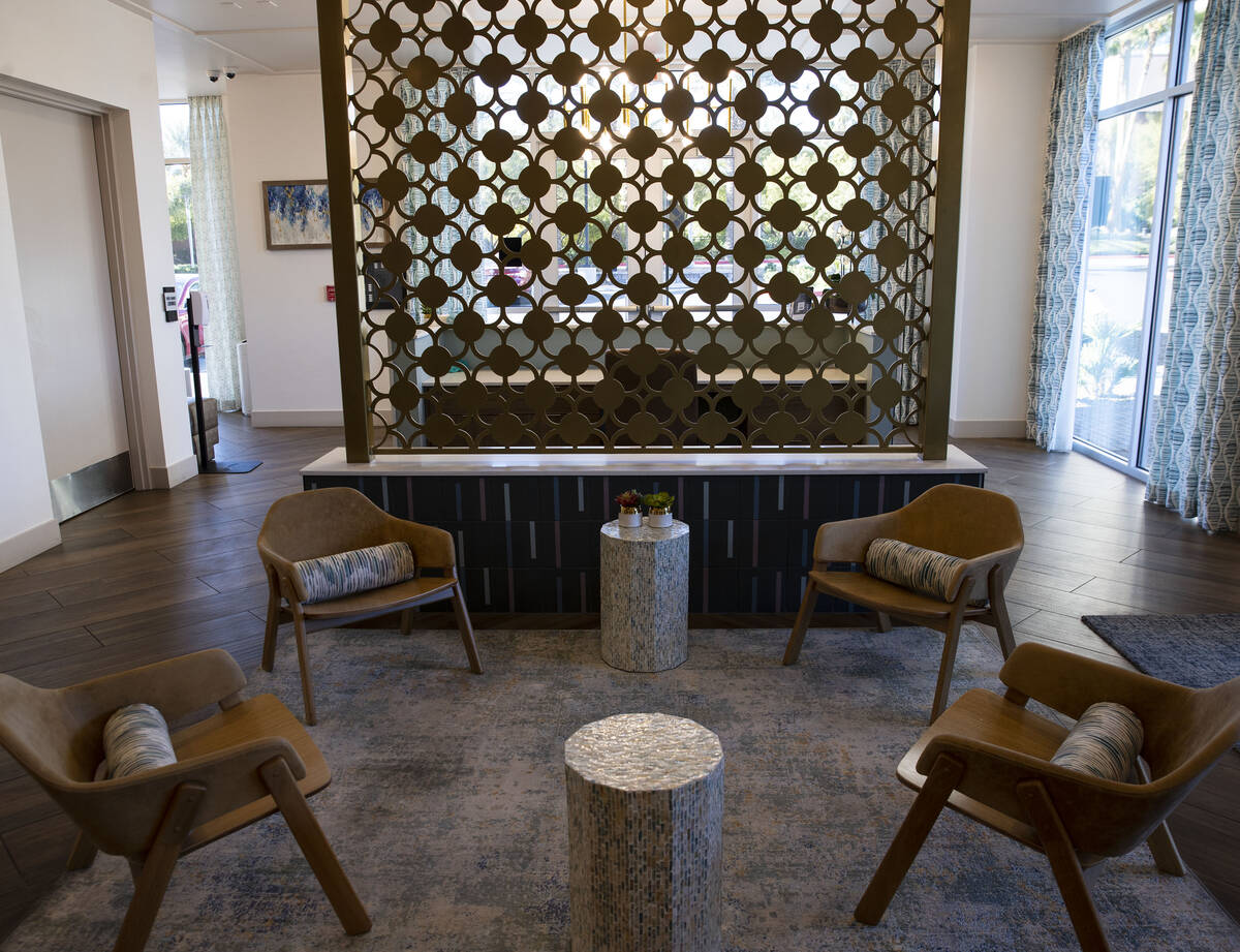 The lobby at Jade, a luxury apartment complex that recently sold, is shown on Wednesday, Jan. 1 ...