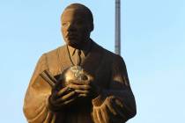 A statue of Dr. Martin Luther King Jr. in North Las Vegas on Wednesday, April 4, 2018. Chase St ...