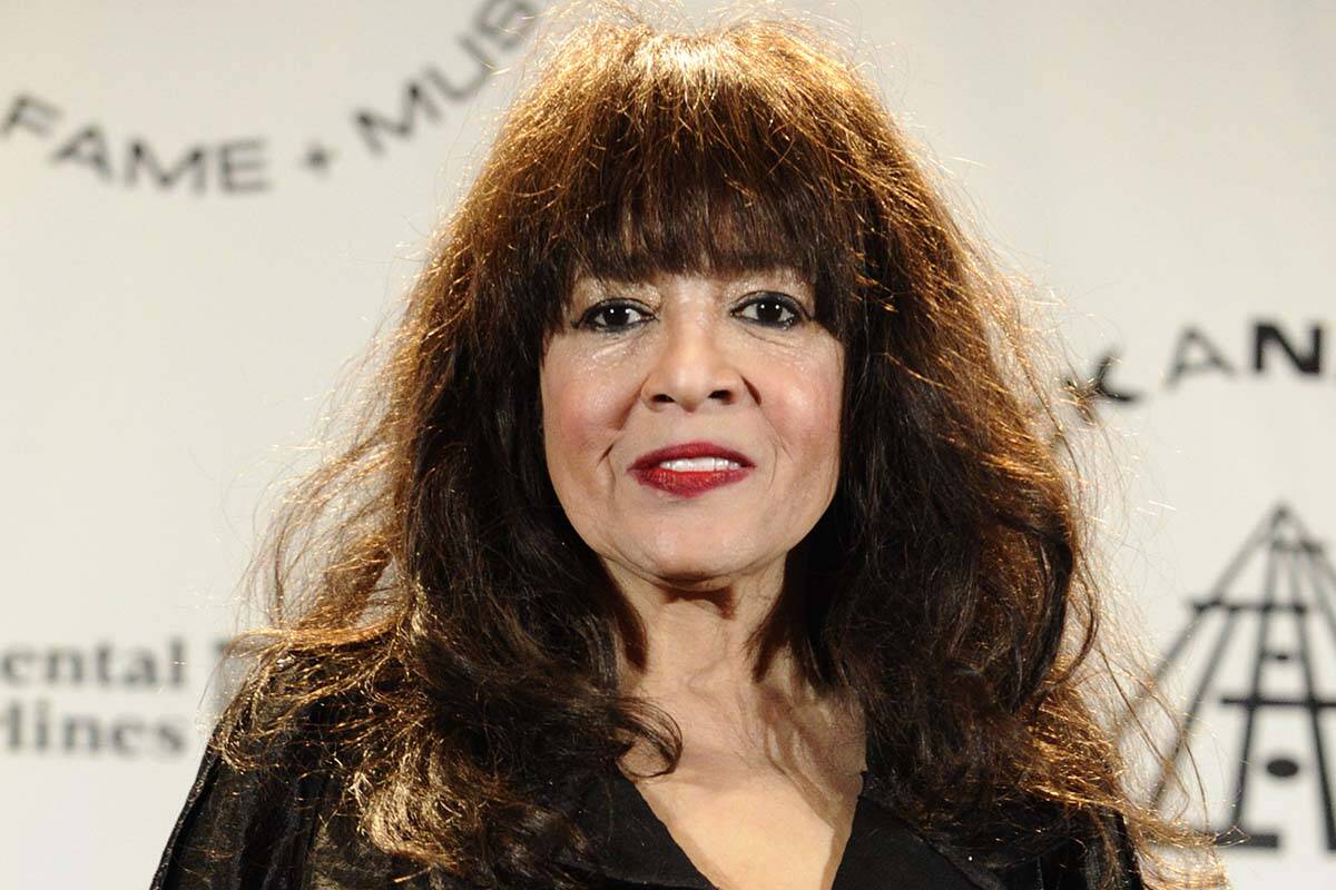 Ronnie Spector appears in the press room after performing at the Rock and Roll Hall of Fame ind ...