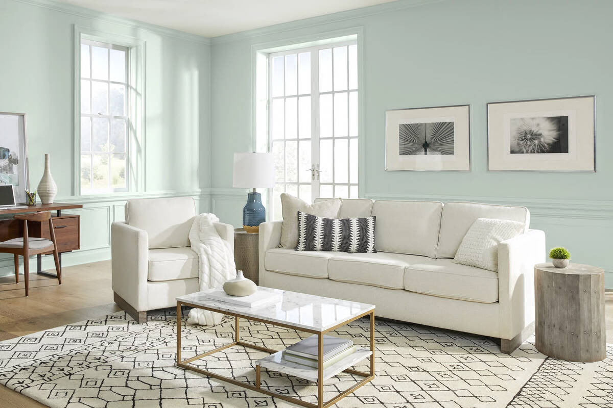 Behr's color of the year, Breezeway, is a sea-glass green that expresses peace and tranquility. ...