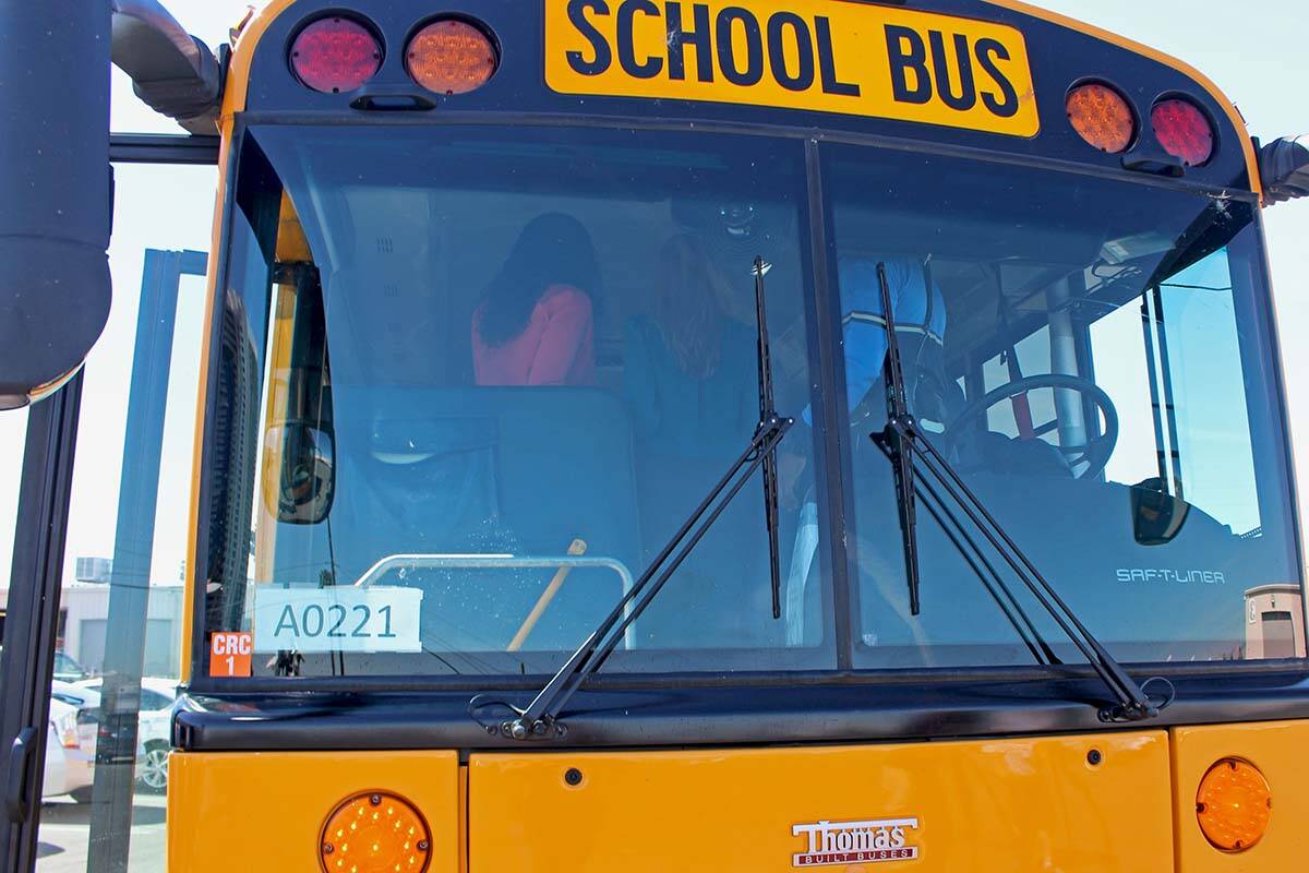 Clark County School District school bus (Las Vegas Review-Journal)