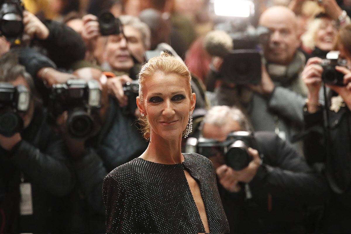 Singer Celine Dion arrives for the Vauthier Spring/Summer 2019 Haute Couture fashion collection ...