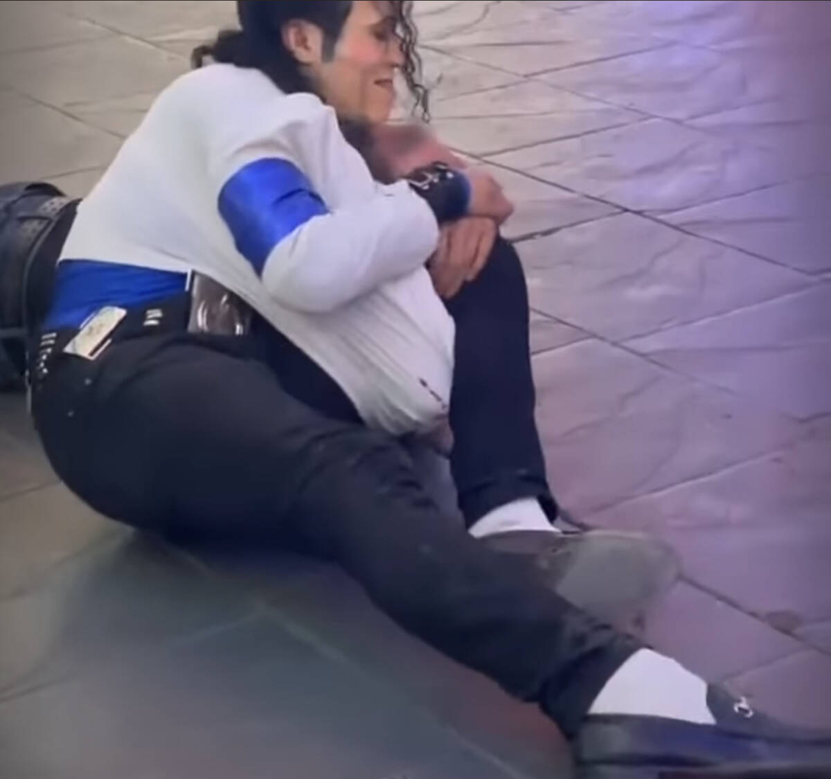 Santana Jackson is shown in a tussle with an unidentified man on Fremont Street Experience on F ...