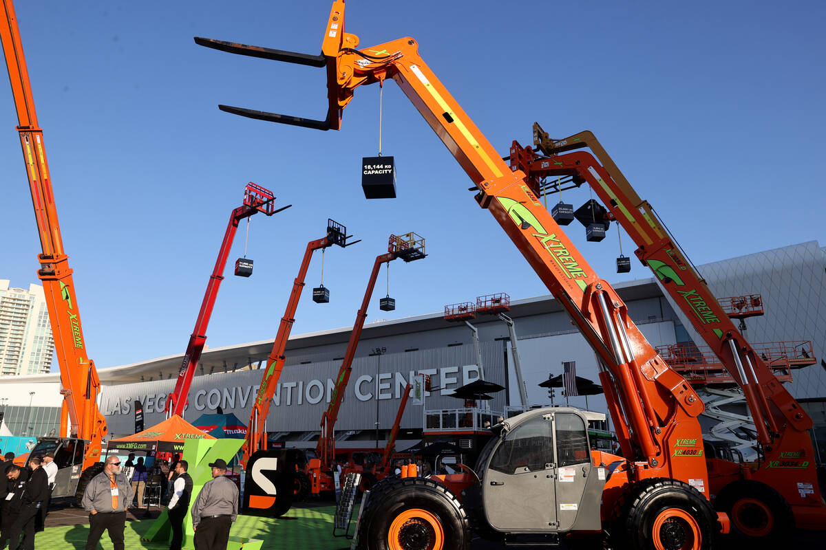 The Xtreme Manufacturing booth at the World of Concrete construction trade show at Las Vegas Co ...