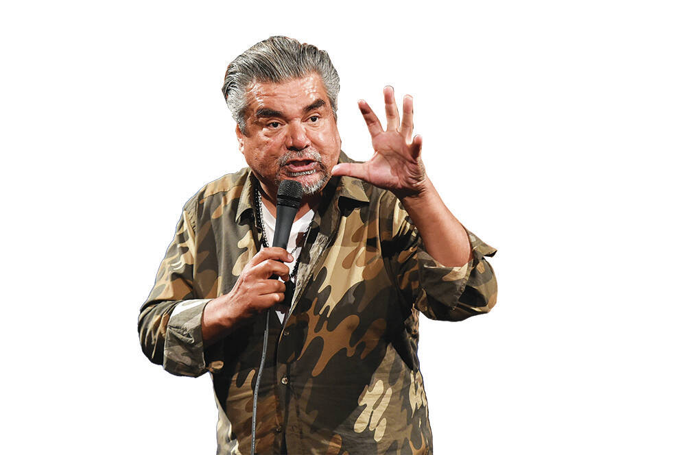 George Lopez performs during "Stand Up for Haiti" comedy fundraiser on Monday, Aug. 3 ...
