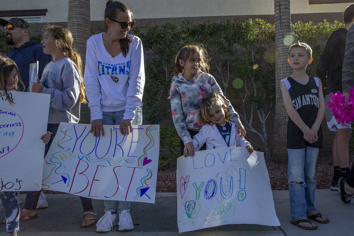 Friends and loved ones of Deedra Russell, who is returning home with her family after 136 night ...