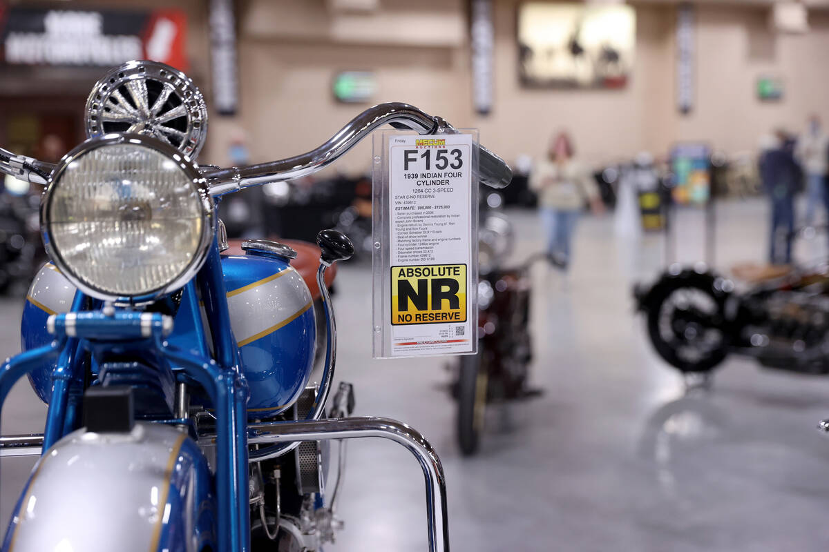 Vintage motorcycle auction returns to Las Vegas, bringing avid