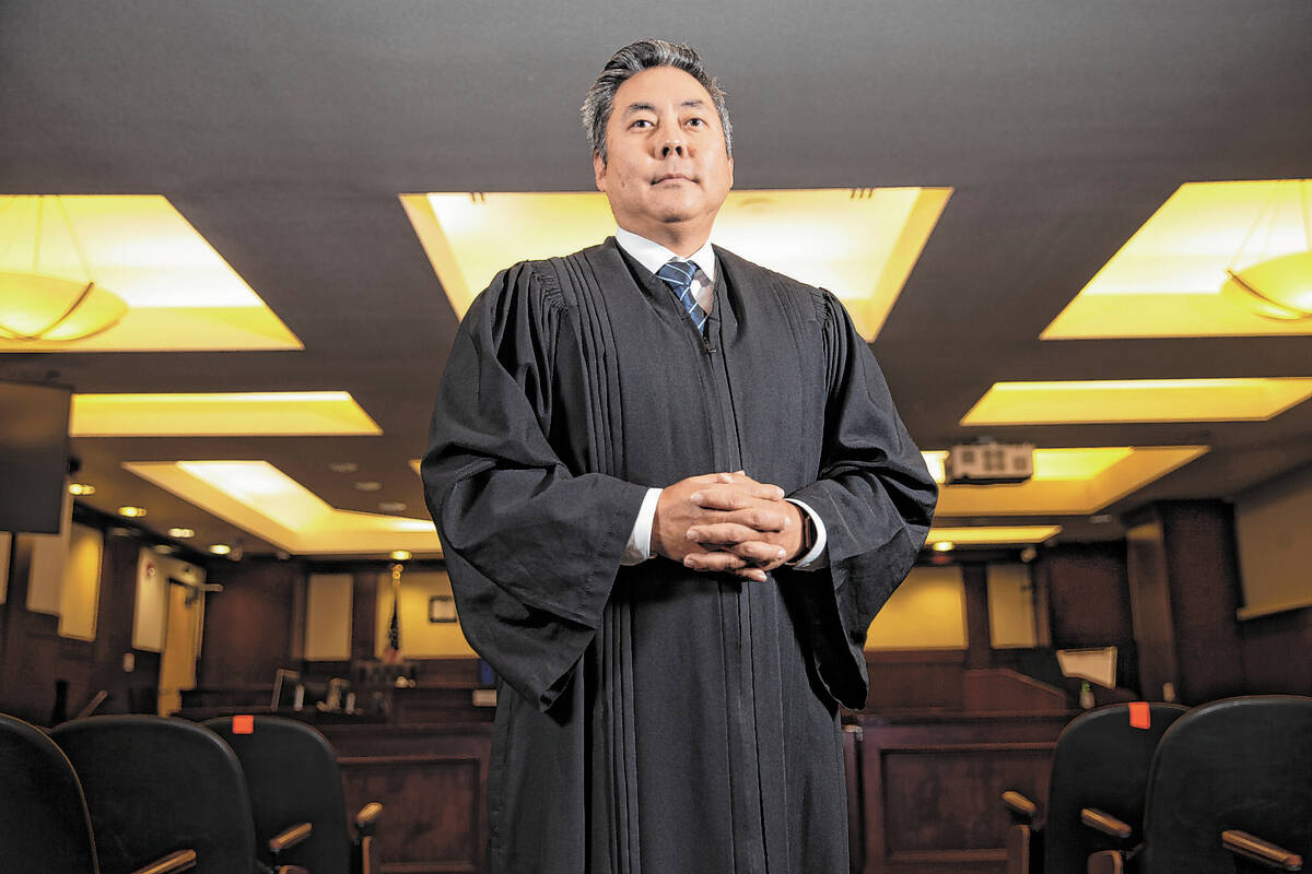 North Las Vegas Municipal Court Judge Chris Lee poses fora portrait at the Municipal Court in N ...