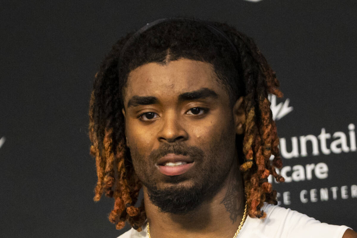 Former Raiders cornerback Damon Arnette. (Chase Stevens/Las Vegas Review-Journal) @csstevensphoto
