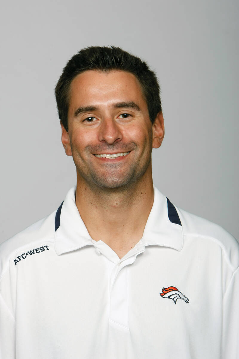 This is a 2011 photo of Dave Ziegler of the Denver Broncos NFL football team. This image reflec ...