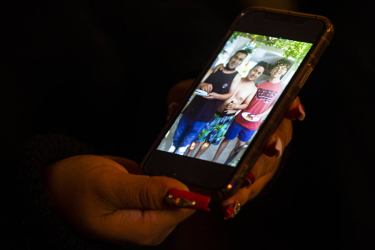 A cell phone photo shows, from left, Gabriel Mejia-Barrera, David Mejia-Barrera, and Bryan Axel ...