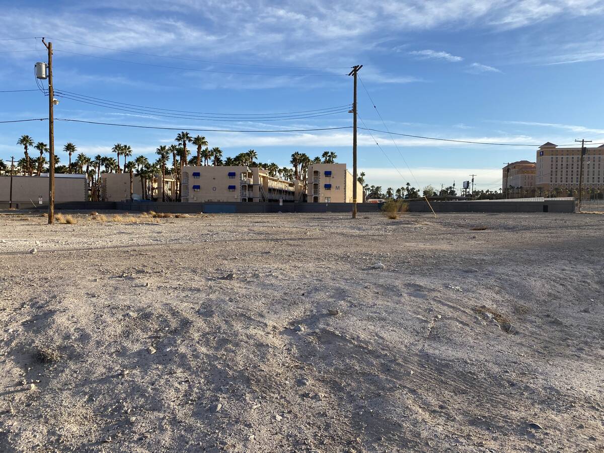 A vacant lot where the Evers' apartment once stood, at 313 E. Rochelle Ave. in Las Vegas, on Ja ...