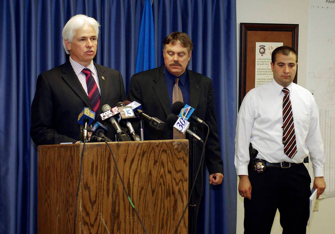 Sheriff's Dept Press Conference, Tony Demeo, Bob Beckett and Det. David Boruchowitz. Horace ...