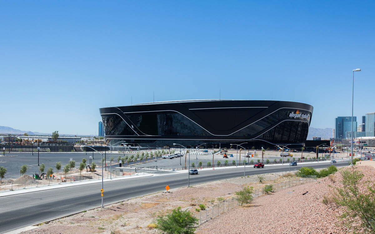 Allegiant Stadium is seen in Las Vegas on Tuesday, June 16, 2020. (Chris Day/Las Vegas Review-J ...