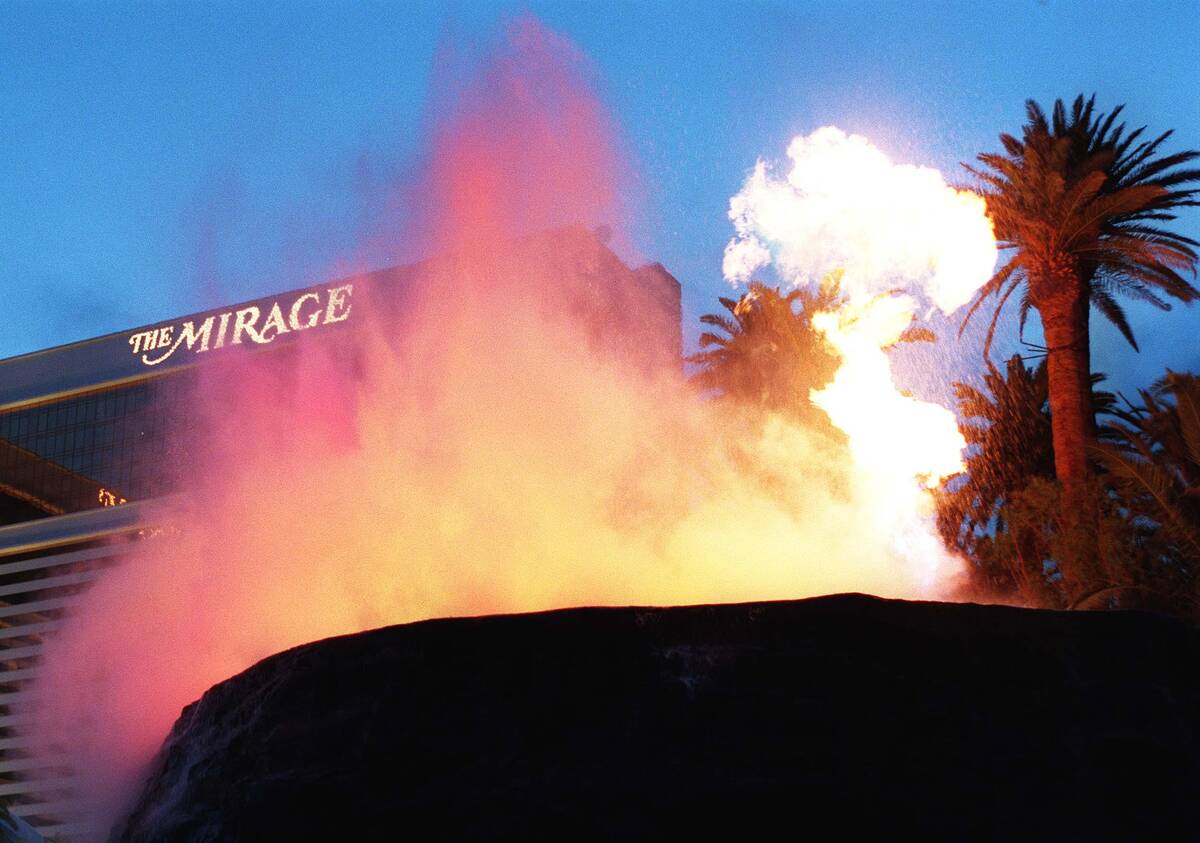 Mirage Volcano in Las Vegas pictured in January 2011. (Review-Journal file)