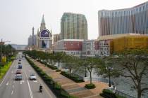 This April 10, 2020, file photo shows a view of the Cotai Strip in Macao. (Inside Asian Gaming)