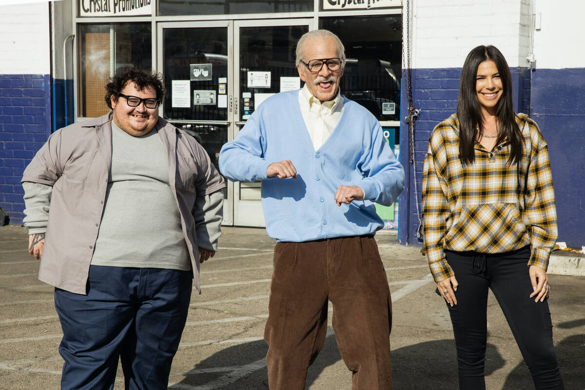 Zach Holmes, Johnny Knoxville, and Rachel Wolfson in "Jackass Forever." (Paramount Pictures and ...