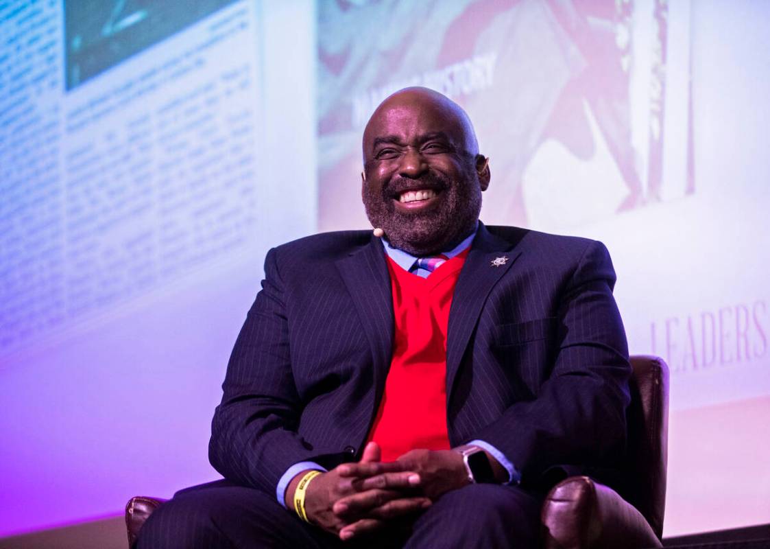 Bryan Scott speaks during a Black History Month panel discussion titled “Leaders In Law: Cele ...