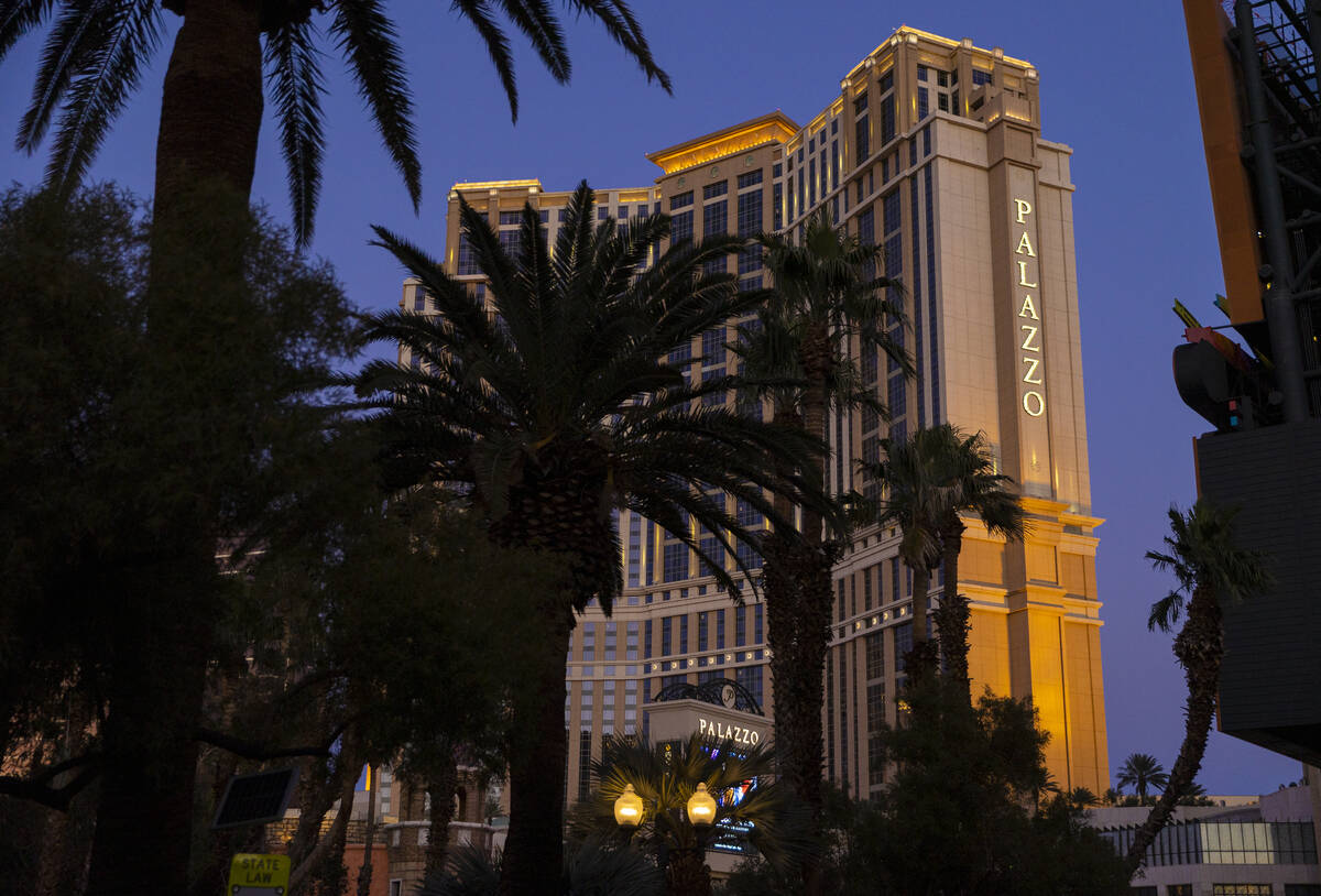 The Palazzo on Wednesday, Feb. 2, 2022, in Las Vegas. (Benjamin Hager/Las Vegas Review-Journal) ...