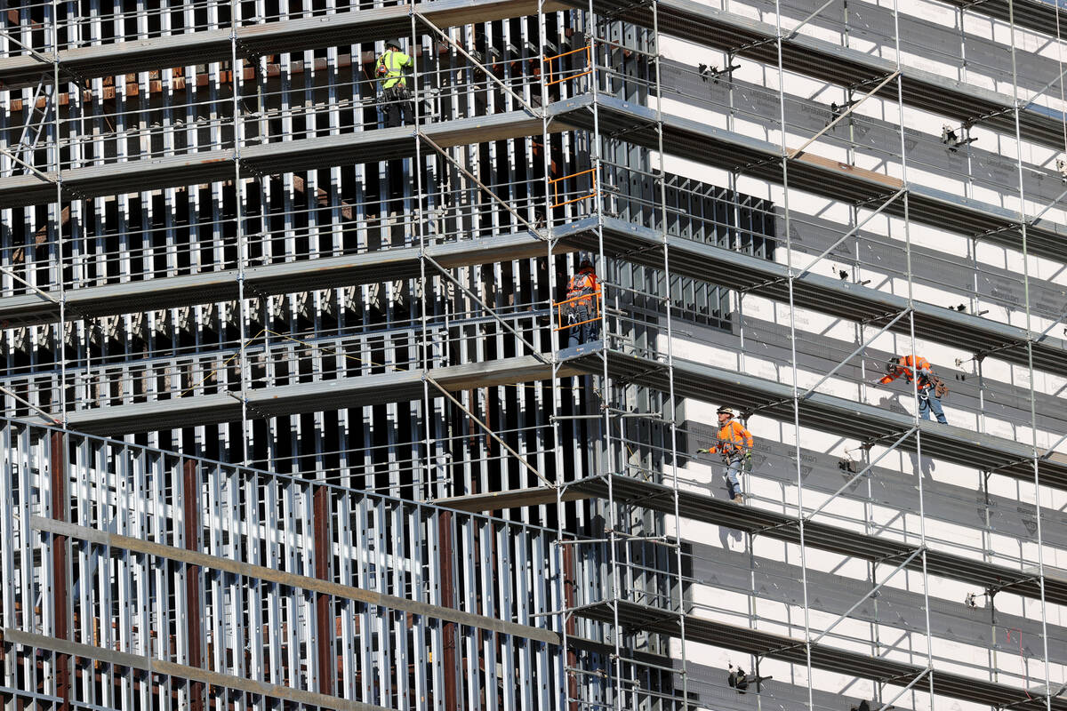 Fontainebleau Las Vegas under construction on the north Strip Thursday, Feb. 3, 2022. (K.M. Can ...