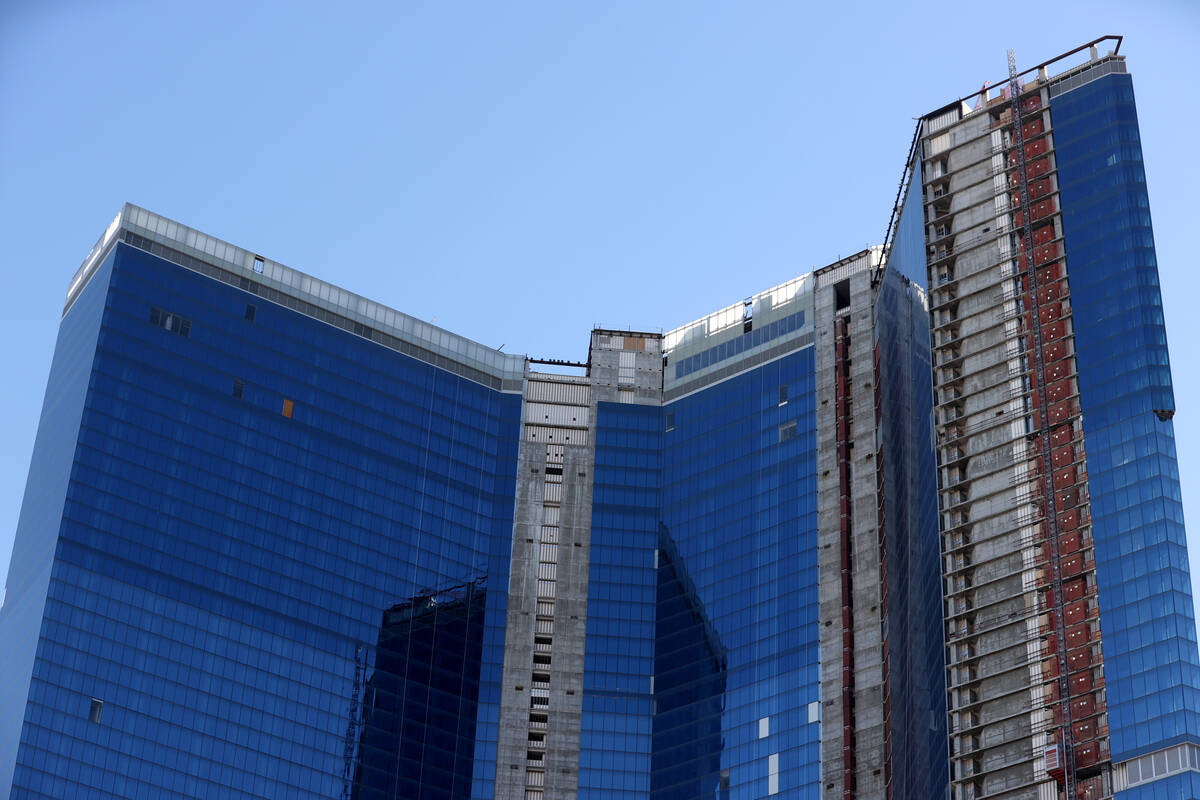 Fontainebleau Las Vegas under construction on the north Strip Thursday, Feb. 3, 2022. (K.M. Can ...