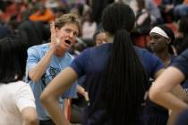 Centennial girls basketball coach Karen Weitz is shown Monday, Feb. 25, 2019, at Valley High Sc ...